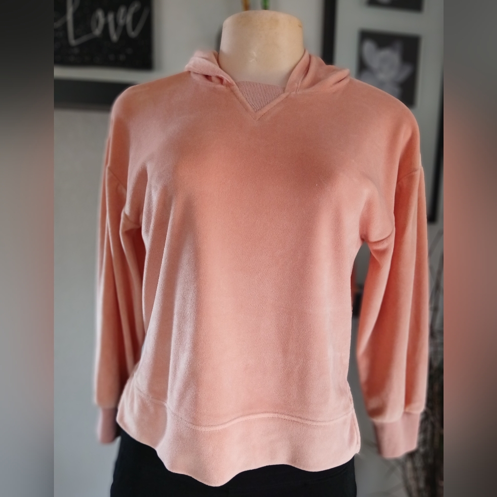 GAP Kids V-Neck Peach Sweater W/ Hoodies Sz M